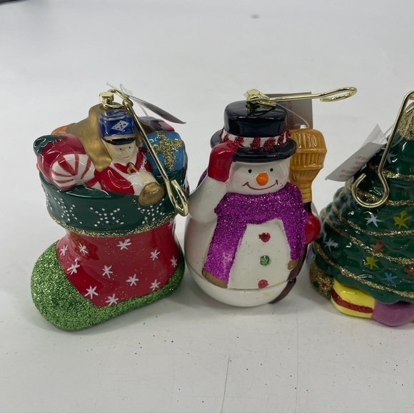 Mr. Christmas Musical Ornaments Wind Up Snowman Stocking Penguin Tree Lot Of 4 - Picture 7 of 9